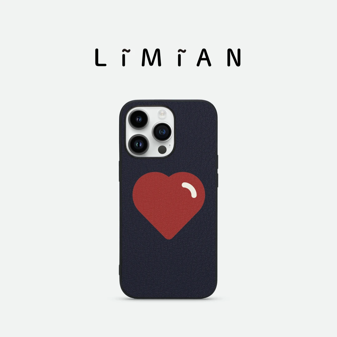 里面LM｜砰砰跳系列真皮拼贴手机壳可爱治愈软壳卡通极简手机壳