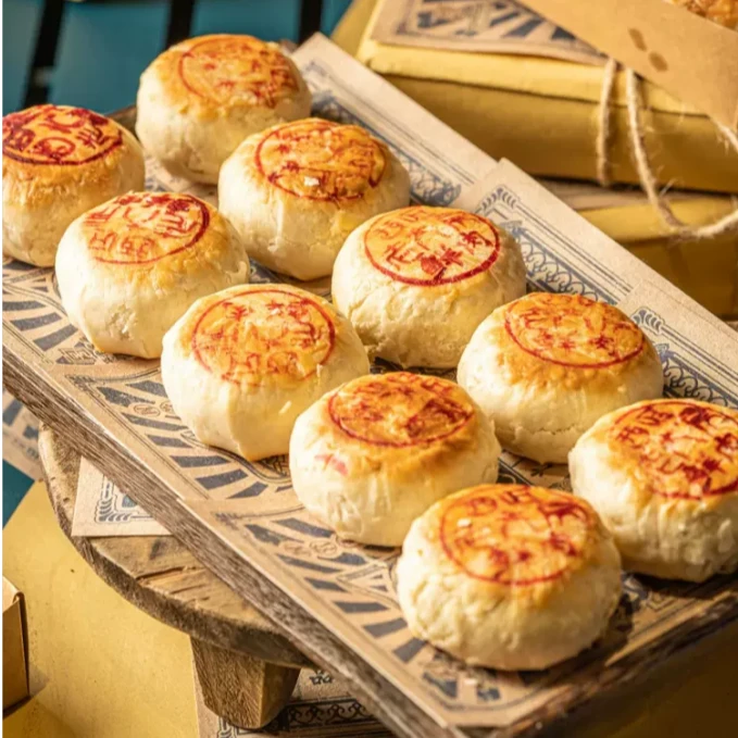 老大房传统口味鲜肉酥饼蟹粉虾仁萝卜丝月饼顺丰发货ZB（冷冻生胚）