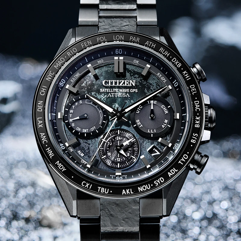 Citizen/西铁城月之幻想 登月联名款卫星对时男士腕表CC4065-61Y