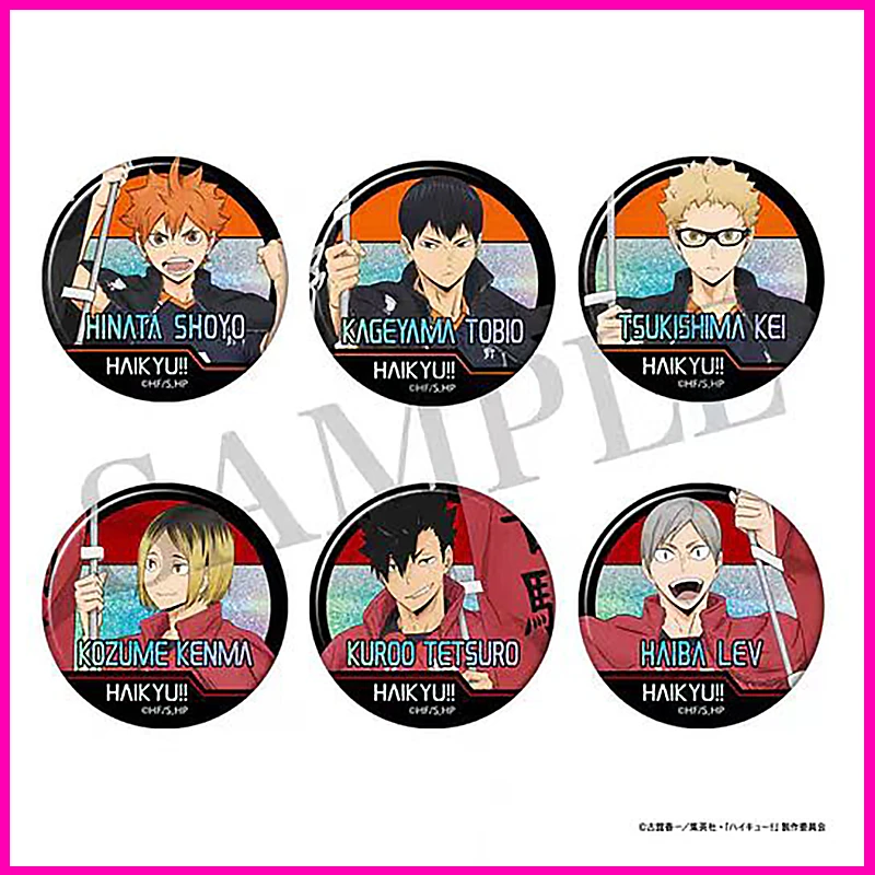 【排球少年】举旗闪吧唧日谷 垃圾场的决战队旗徽章盲盒直播拆盒