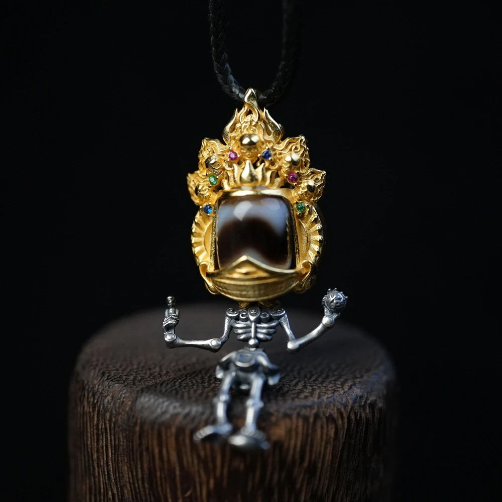 吊坠925银 【罗伯特】尸尸手工吊坠 赠链 X031 多样性发一