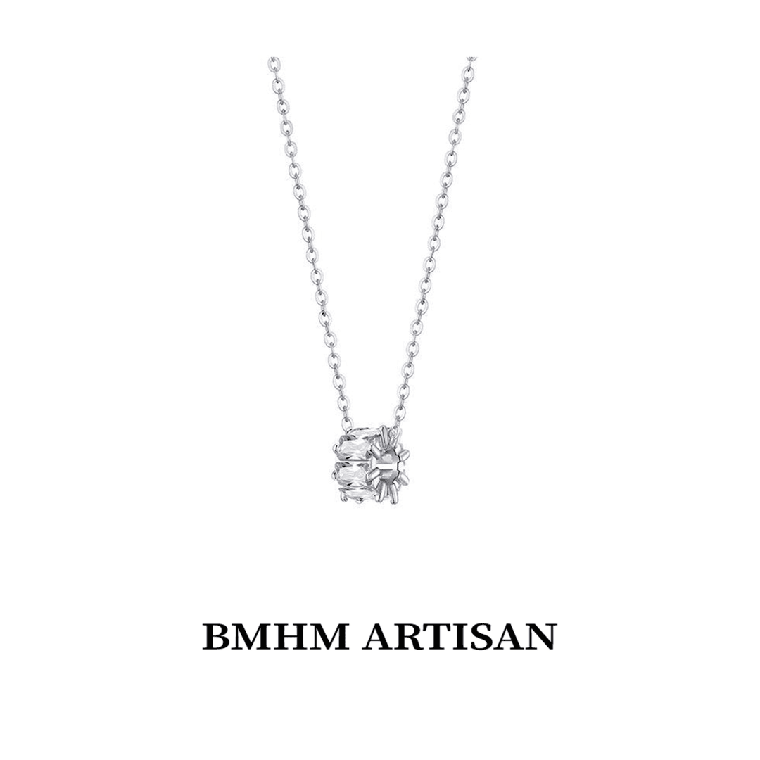钛钢项链 BMHM ARTISAN齿轮爱心轻奢时尚百搭小众灵动满钻坠链