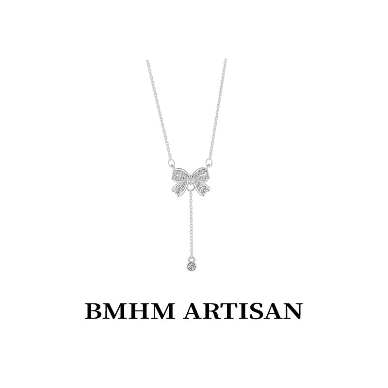 钛钢项链 BMHM ARTISAN流苏蝴蝶结项链轻奢气质时尚可爱百搭小众