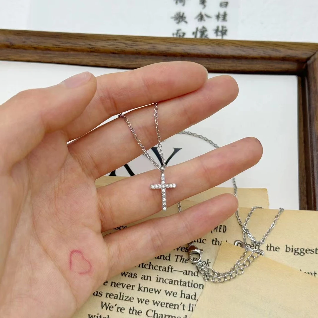 钛钢项链 BIBI【满锆十字】项链BB109