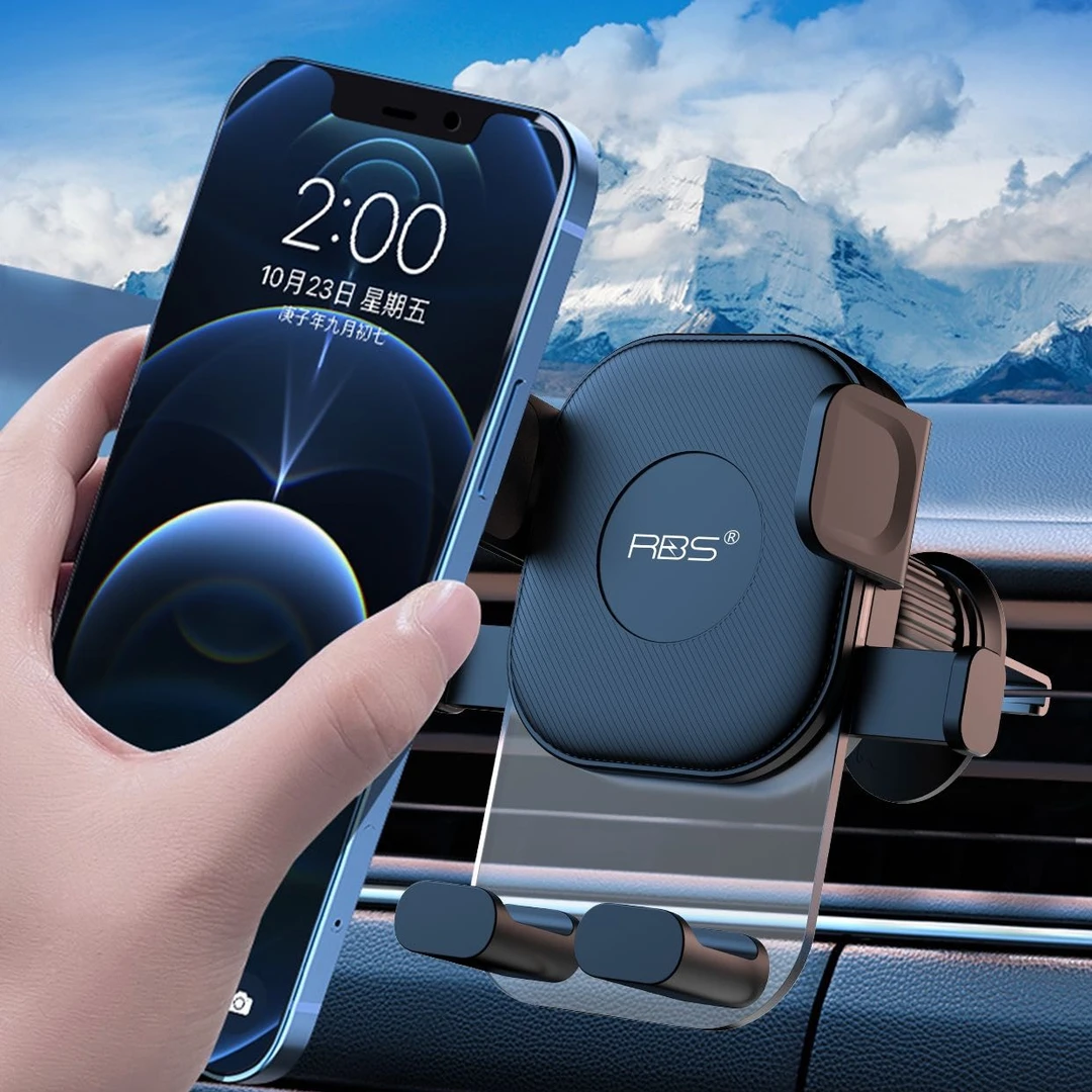 睿步仕车载手机支架可调可360°旋转角度出风口导航重力手机支架