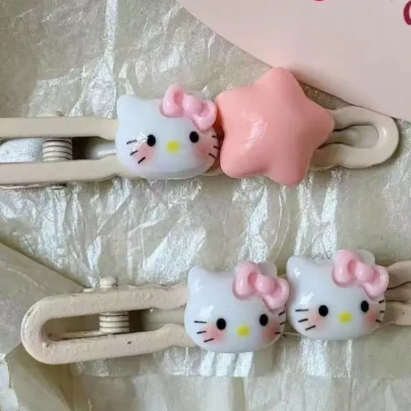 可爱Kitty发夹刘海侧边夹星星发饰碎发夹鸭嘴夹