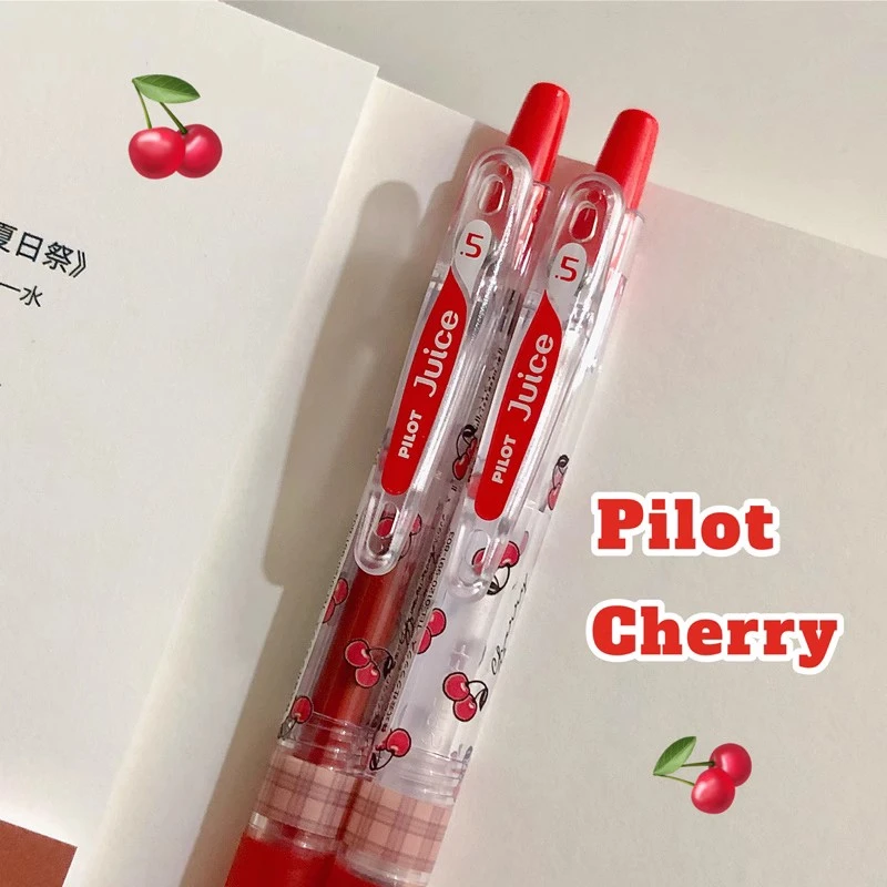 日本百乐PILOT日系红笔10ef中性笔红色樱桃学生老师专用笔0.5套装