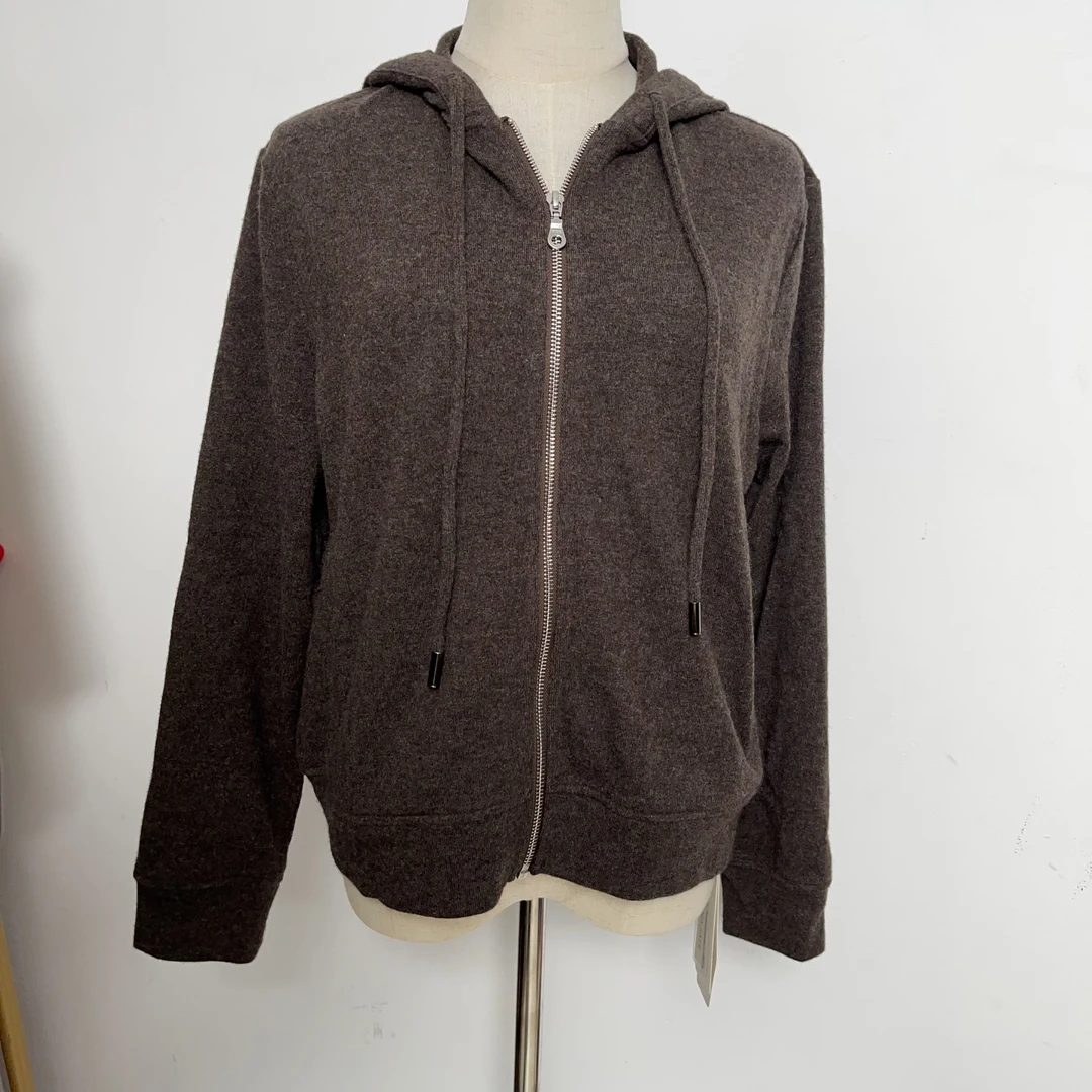 羊毛运动休闲拉链开衫 花苞裤