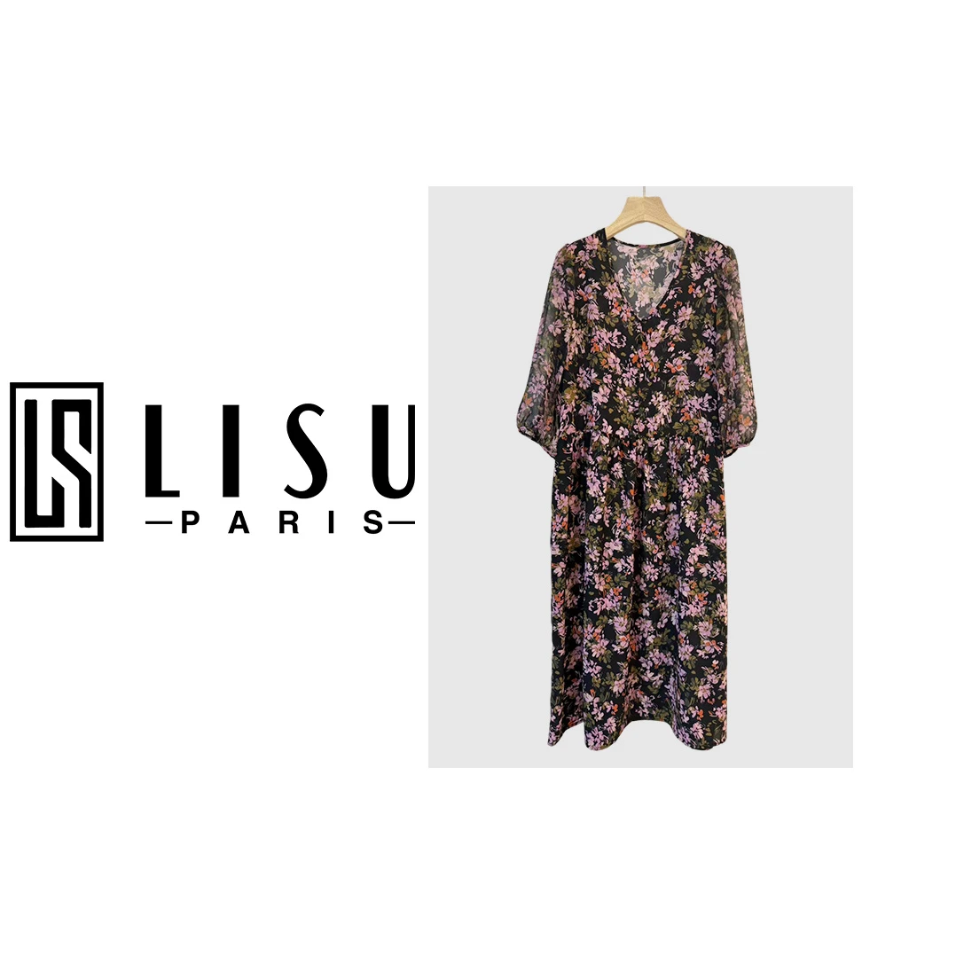 「撤柜 部分剪标」磬轻奢气质减龄显瘦连衣裙5383