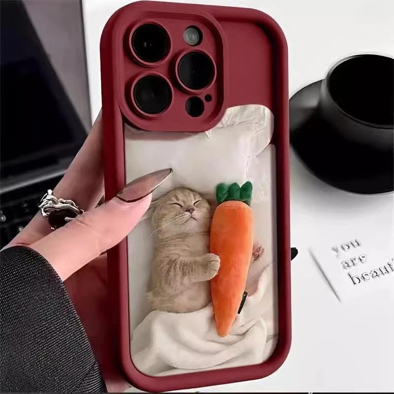 萝卜猫咪适用iphone15pro/14/13手机壳苹果12/11华为vivo小米oppo
