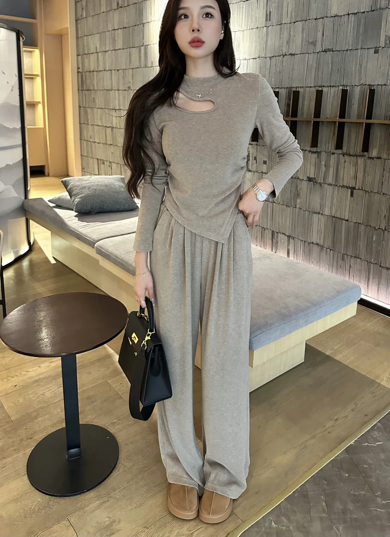 【田姜女装 】韩版秋冬显瘦套装