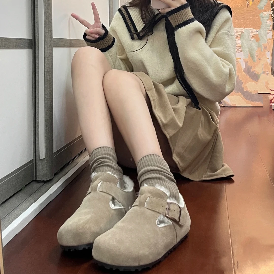 全包加毛保暖女款勃肯鞋秋冬百搭63