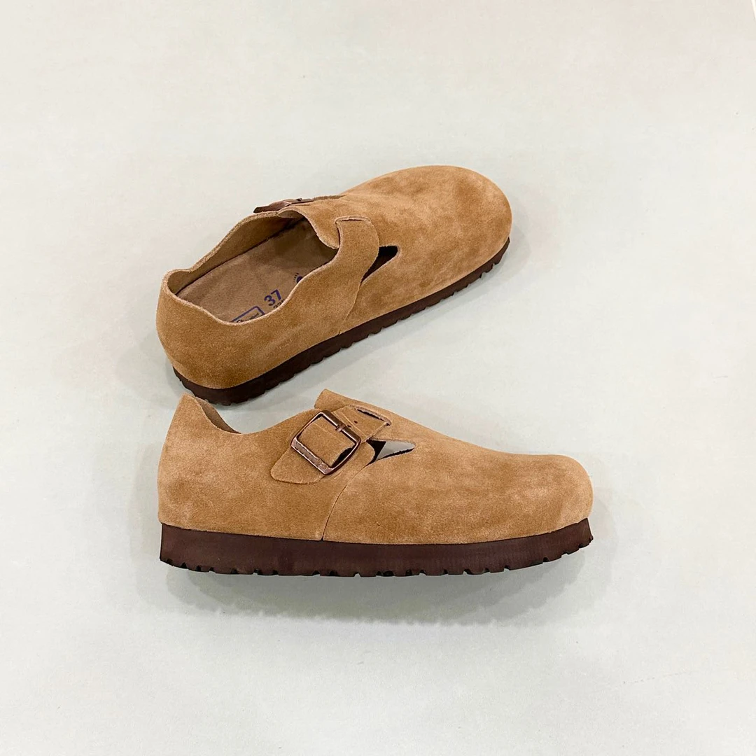 厚底全包【退换货补运费】厚底勃肯鞋全包增高外穿百搭时尚舒适真皮