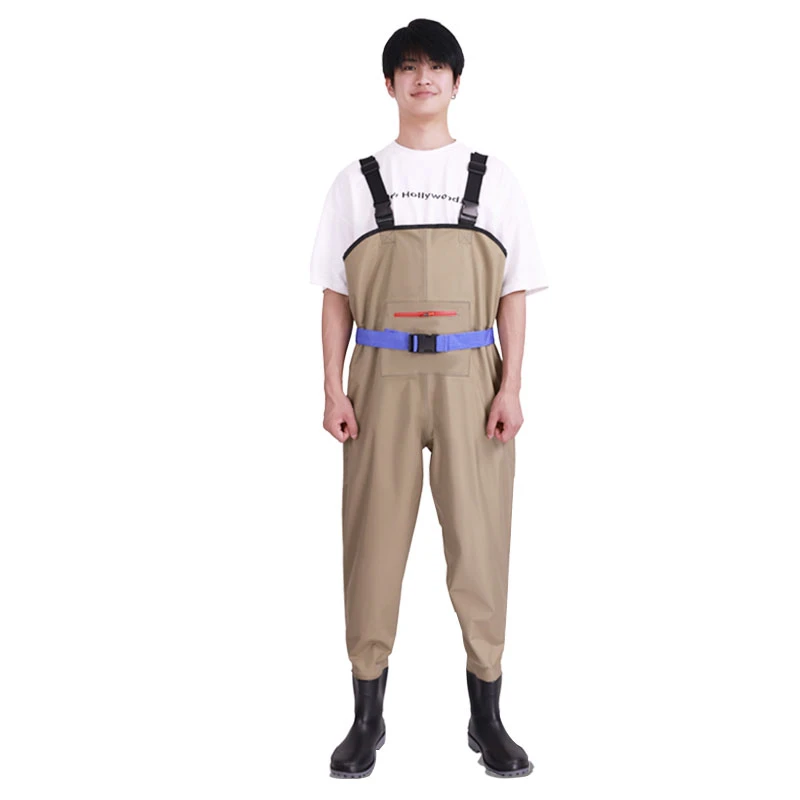 铠甲防护尼龙半身新款钓抓捕鱼连体耐磨水叉防水裤挖藕下水衣透气