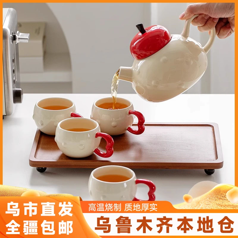 【新疆包邮】陶瓷水杯套装家用待客水壶茶具乔迁结婚礼茶壶套装