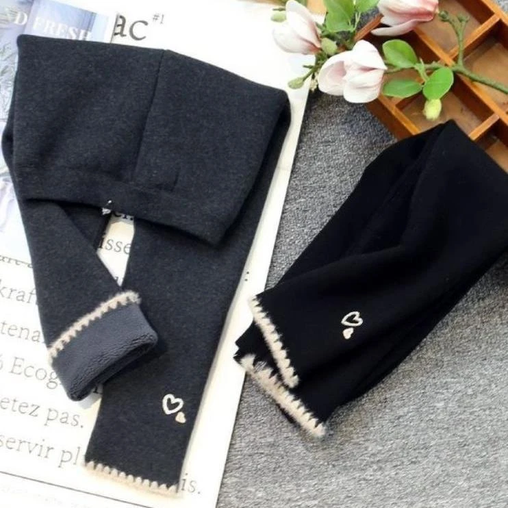 女童加绒打底裤一体绒裤子秋冬新款时尚大中小童弹力裤宝宝保暖裤