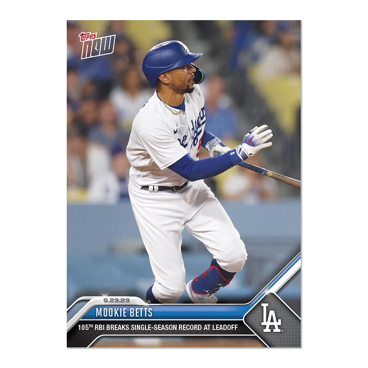 2023 Topps Now #909 道奇队 Betts 贝茨 赛季第105分打点 纪念卡