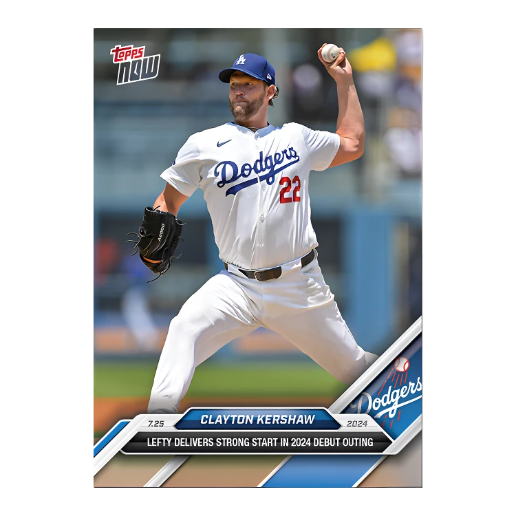 Topps Now #470 道奇 Kershaw 克肖 2024 首秀优秀表现 纪念卡
