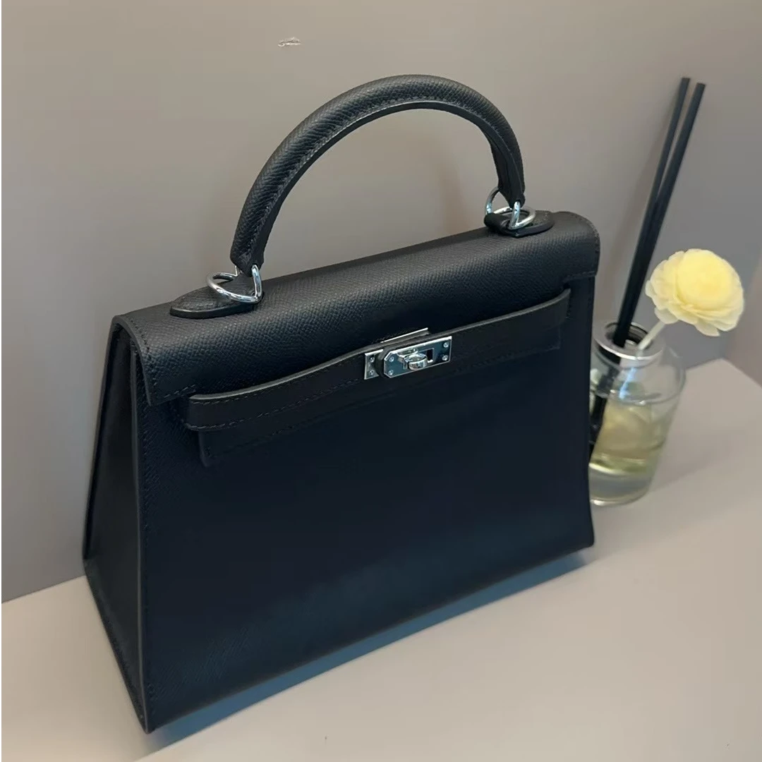 现货20~25~28头层皮KL单肩斜挎包包