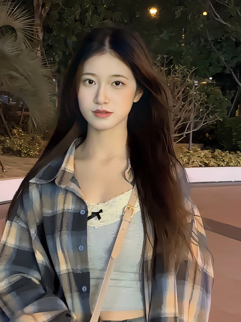 男女春秋款美式复古宽松撞色格子衬衫衬衣外套韩系慵懒风长袖上衣