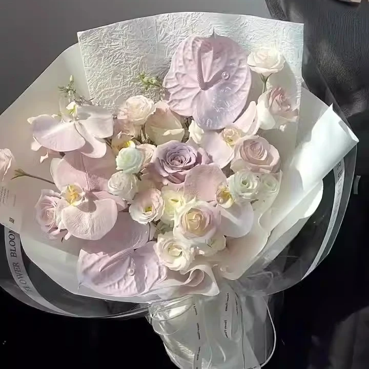 石纹纸褶皱diy鲜花包装纸花束包花手工花艺礼物材料防水花店资材