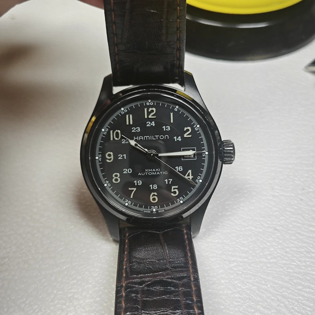 95新 Hamilton/汉米尔顿 卡其野战系列/自动机械/42mm/单表