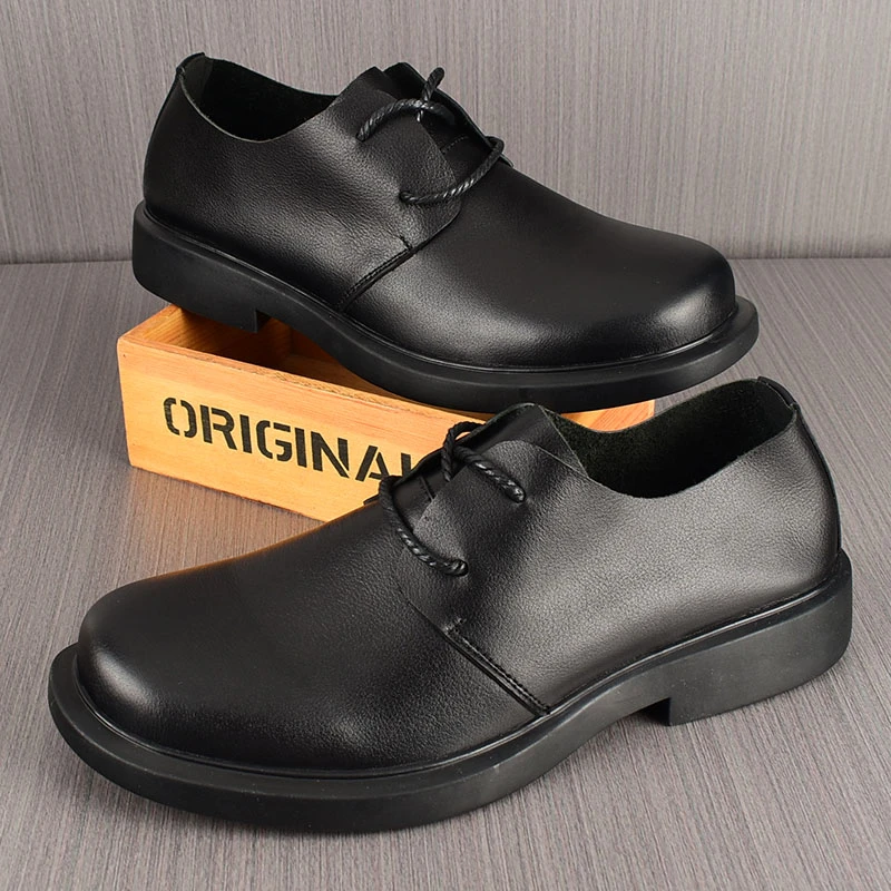 外贸原单鞋真皮夏季潮鞋单层牛皮透气软面商务休闲男士休闲鞋皮鞋