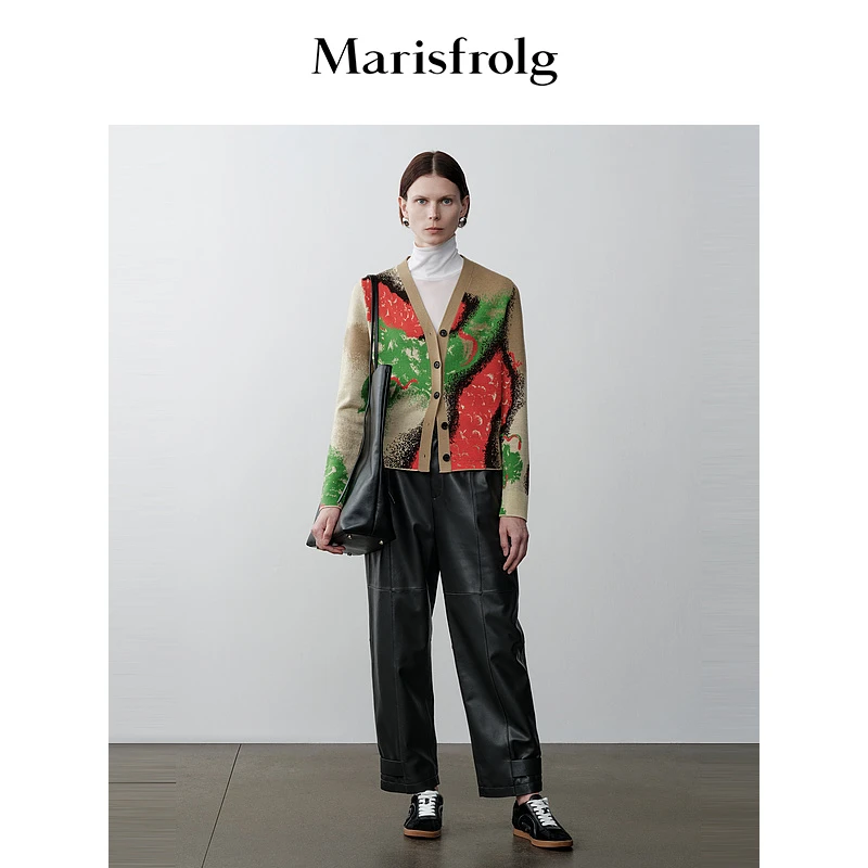 Marisfrolg/玛丝菲尔冬短款龙年羊毛针织衫A1DE4849M