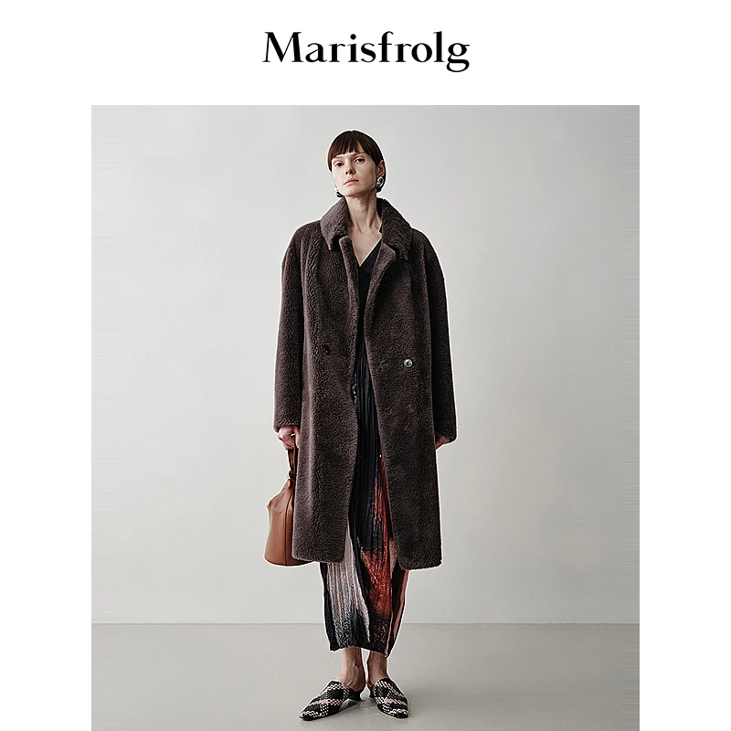 Marisfrolg玛丝菲尔秋冬摩登色系环保大衣外套ACEG4905P