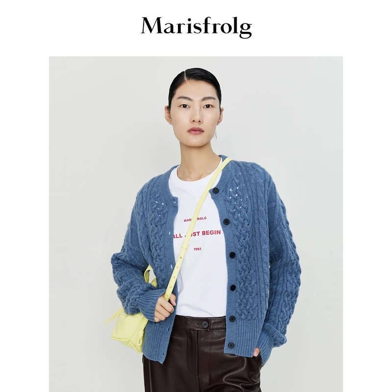 Marisfrolg玛丝菲尔23年春小香风设计师时尚针织衫A1DE1857M