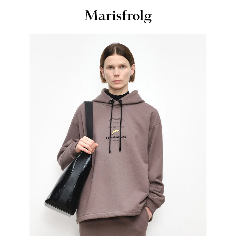 Marisfrolg玛丝菲尔宽松秋季女士设计师简约卫衣A1DE35391