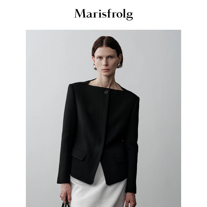 Marisfrolg/玛丝菲尔玛丝菲尔时尚气质轻奢长袖西装A1DE40823