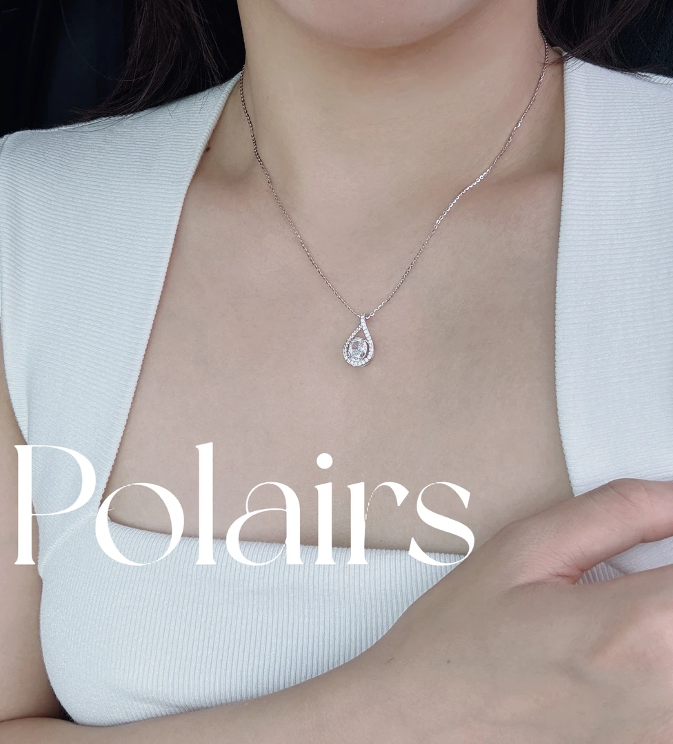 坠链均925银合成锆石 「守护之心」轻奢气质时尚精致百搭冰花切项链