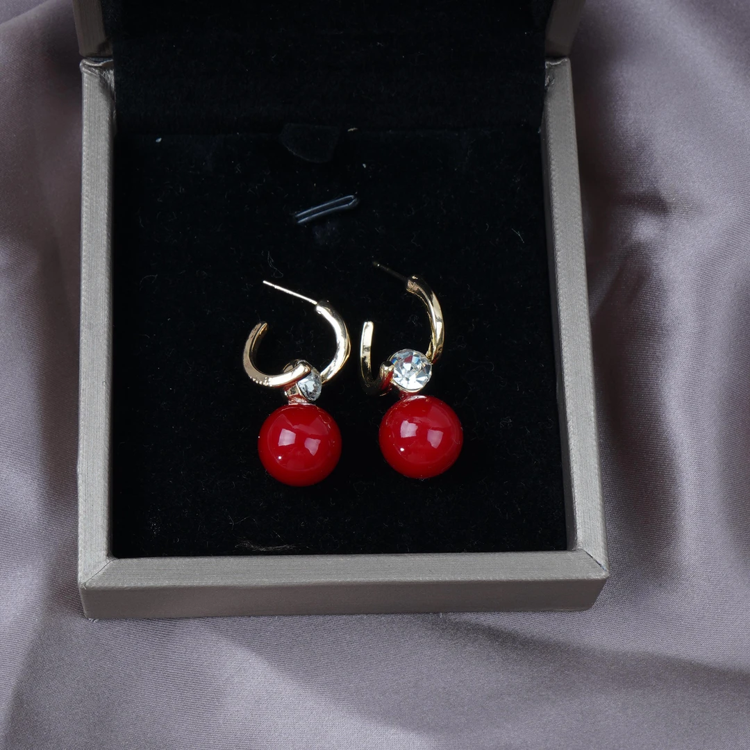 铜合金耳饰 紫色气质耳环女秋冬新款潮高级感气质时尚耳饰N1341