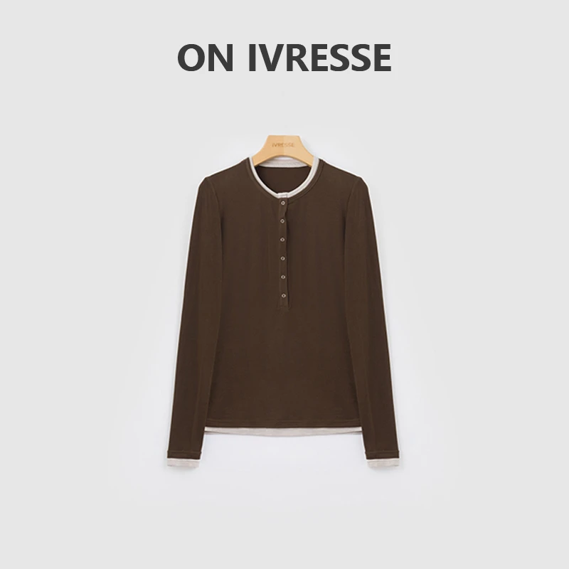 ONIVRESSE【内外兼备】雅丹风澳洲天丝羊毛假两件ROW风上衣240935