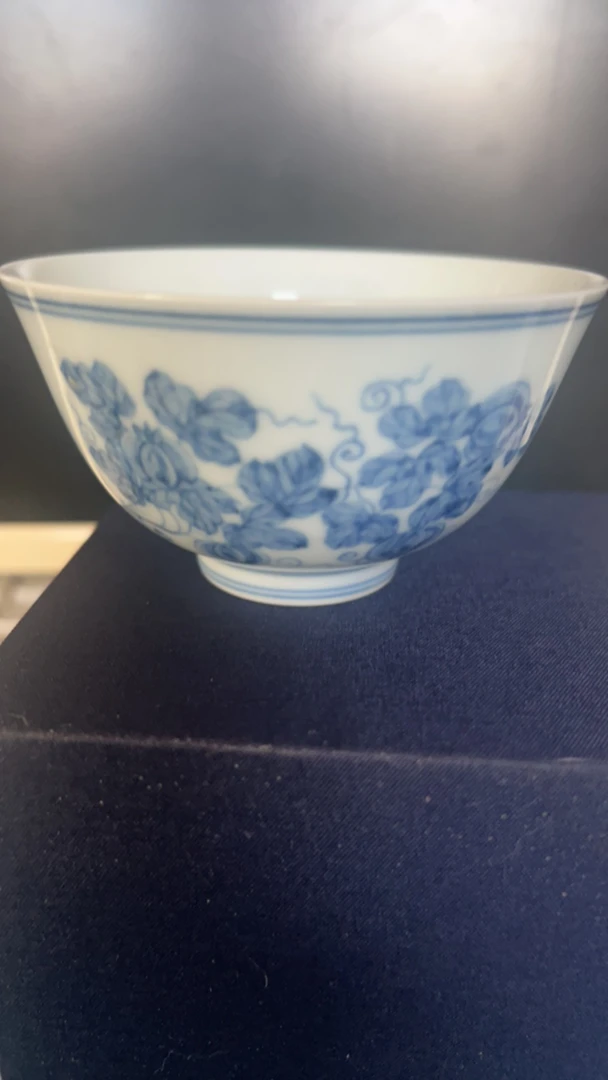 工艺品陶瓷青花瓜纹杯