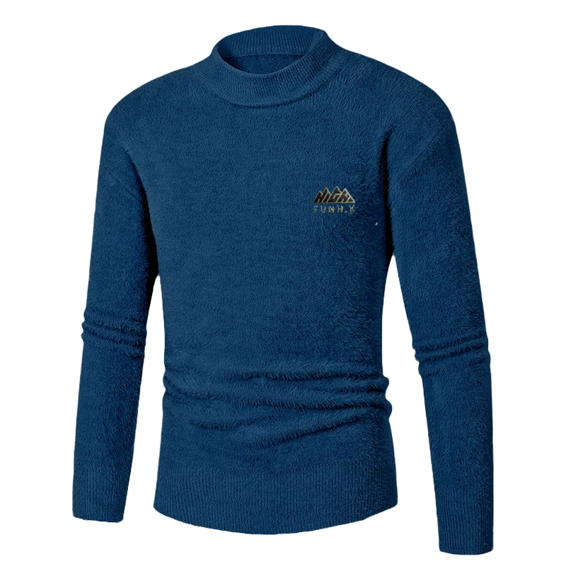 冬季加厚男士半高领打底针织衫FD8804