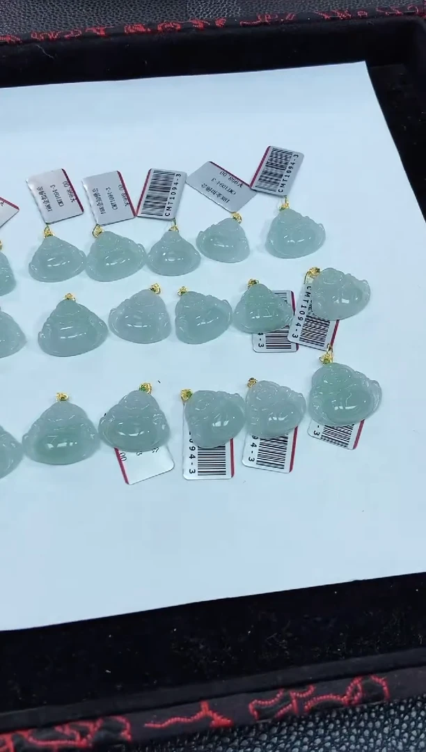 【闪购商品】翡翠挂件18K金镶嵌佛公多样性发一件@@CMT1094-3