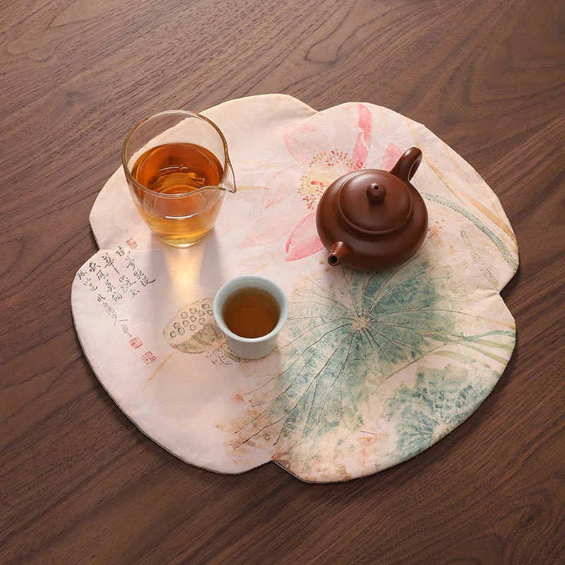 国风香云纱干泡茶席吸水垫女士专用茶垫双面布垫桌旗轻奢高级感