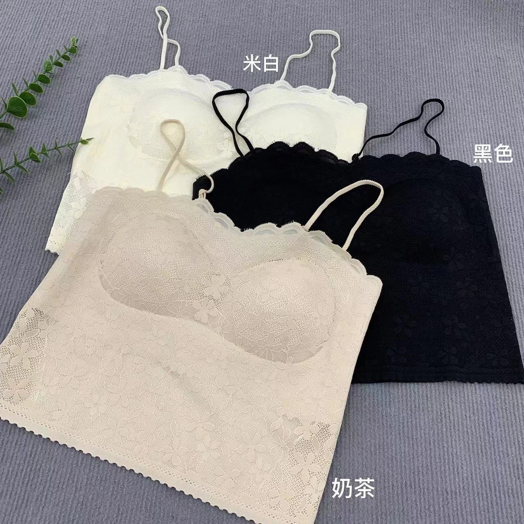 8961号2423#法式半固定内里舒适百搭吊带背心（预）