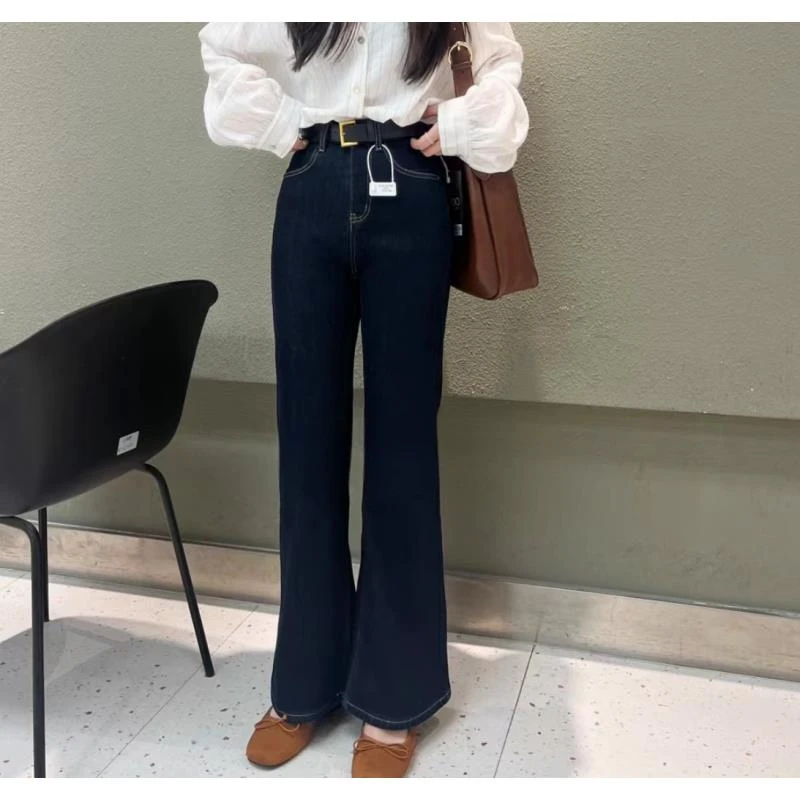 8332号真真8322#秋冬加绒百搭显瘦牛仔喇叭裤（配腰带）（预）