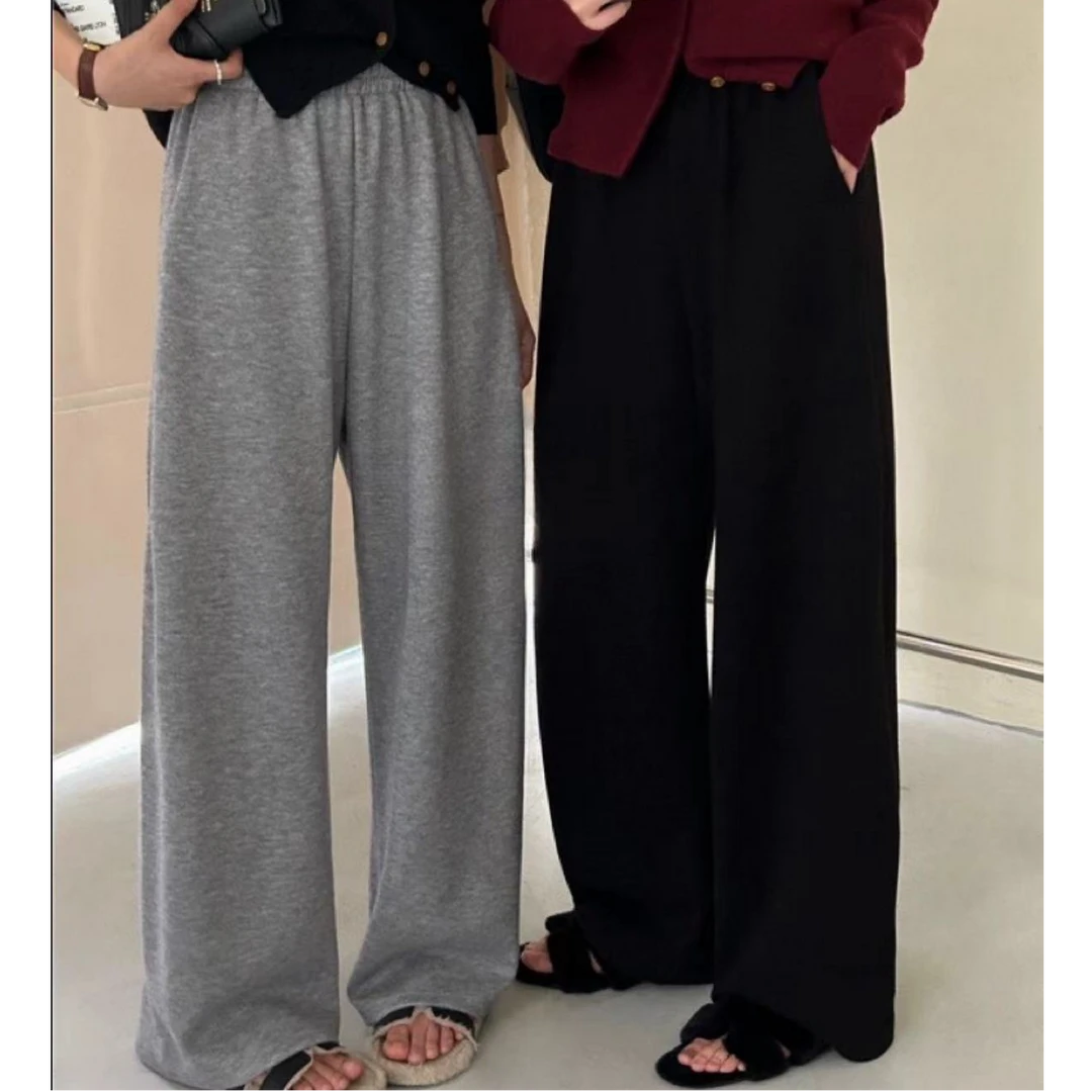 8007号6936-56#秋百搭纯色弹力腰双口袋弯刀休闲裤（预）