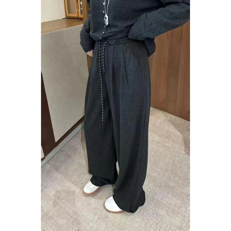 8199号3001#秋冬一体绒双口袋抽绳阔腿裤（预）