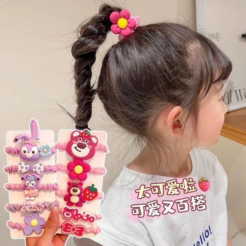 新款星黛露儿童发圈草莓熊皮筋扎头发宝宝橡皮筋超仙加粗甜美发饰