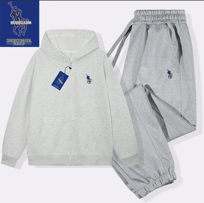 HUIHUANGPAUL/辉煌保罗开衫拉链连帽刺绣BL骑士（开帽套装）6889