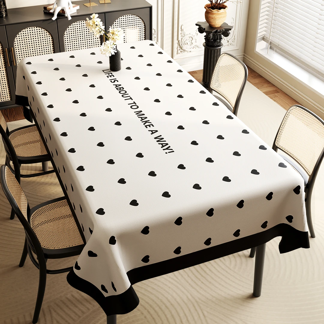 餐桌防水防油桌布餐桌垫pvc餐桌布长方形桌布茶几布家用简约加厚