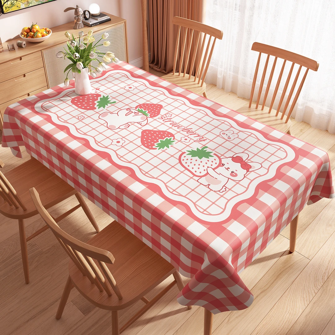 桌布2024新款防水防油免洗桌垫卡通桌面保护垫餐桌布茶几遮盖布