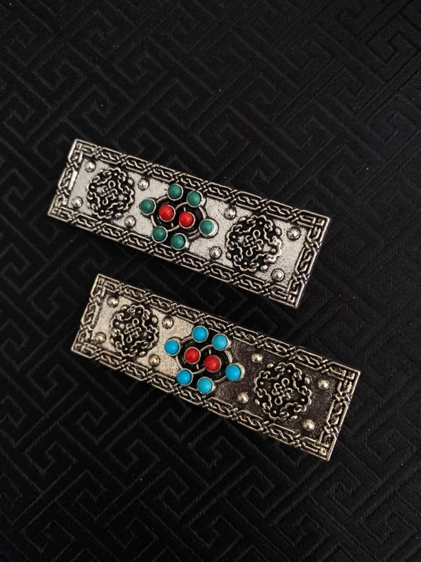 赛亦热 民族风纯手工鸭嘴夹发夹头饰饰品气质