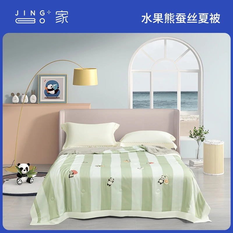 2024夏季新款儿童蚕丝夏被桑蚕丝填充夏季空调被薄被多花色可选