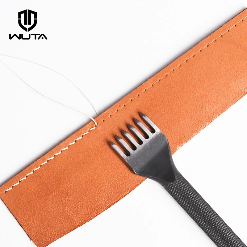 日式菱斩防锈皮斩手工DIY皮革皮具打孔防滑凌斩工具黑花杆菱斩3mm